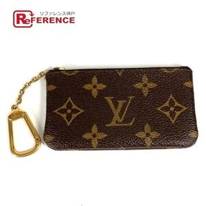 Louis Vuitton Monogram Pochette Wallet Coin Keychain Brown